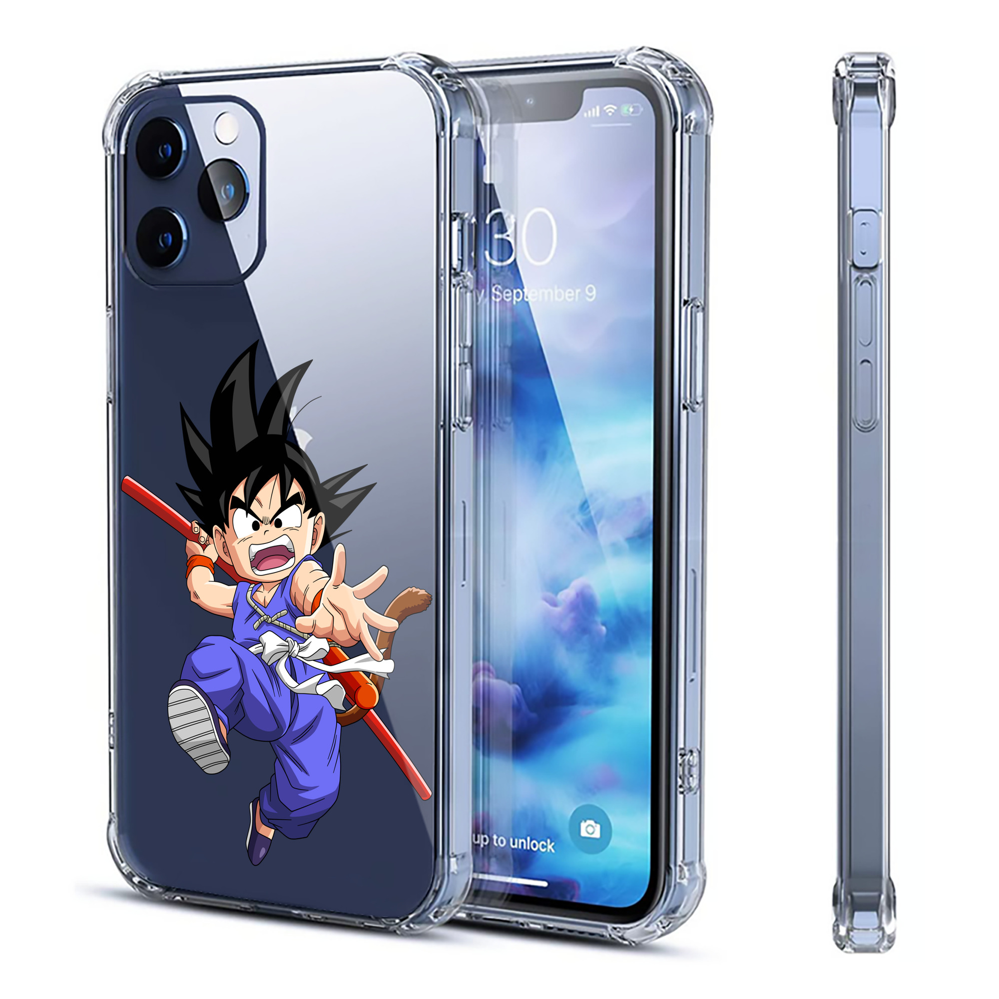 （画像用） ドラゴンボール 孫悟空（そん ごくう）Son Goku カカロット DRAGON BALL Kakarotto 【iPhone 12シリーズ対応】透明スマホケース（クリアソフトケース）